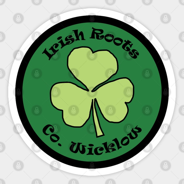 Small Irish Roots County Wicklow Ireland Sticker by ellenhenryart